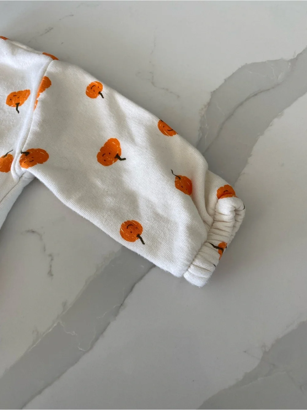 Old Navy White Sweatshirt with Orange Pumpkin Print